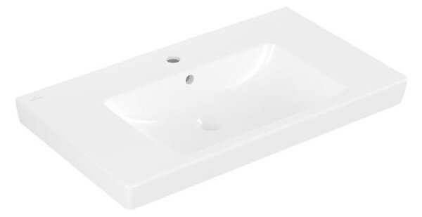 Vasque à poser Villeroy & Boch Subway 2.0, pour robinetterie 3 trous, avec trop-plein, 800x470mm, 71758001, 71758001