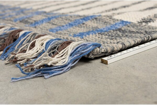 Tappeto blu/marrone in cotone 160x230 cm Hampton – Dutchbone