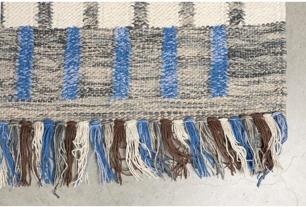 Tappeto blu/marrone in cotone 160x230 cm Hampton – Dutchbone