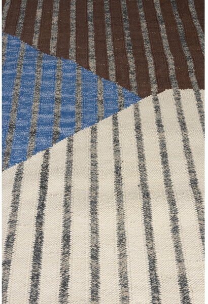 Tappeto blu/marrone in cotone 160x230 cm Hampton – Dutchbone