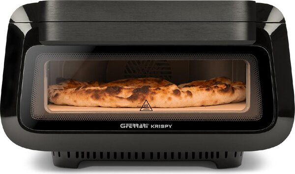 G3 Ferrari Forno Pizza e Friggitrice ad Aria Doppia Resistenza Potenza 2100W 18 Programmi 3 Cotture con Timer colore Nero Krispy - G10225