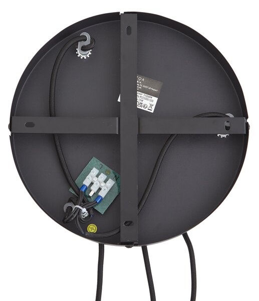 Lampada a sospensione di design nera con vetro fumé 3 luci - Ana
