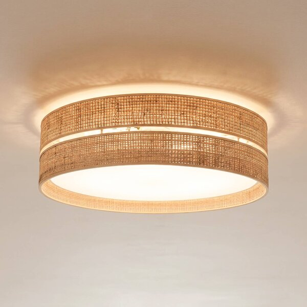 Plafoniera soffitto Calma TK Lighting, dimmerabile, Crema / Ambra, Soggiorno / Sala da pranzo, Plafoniera