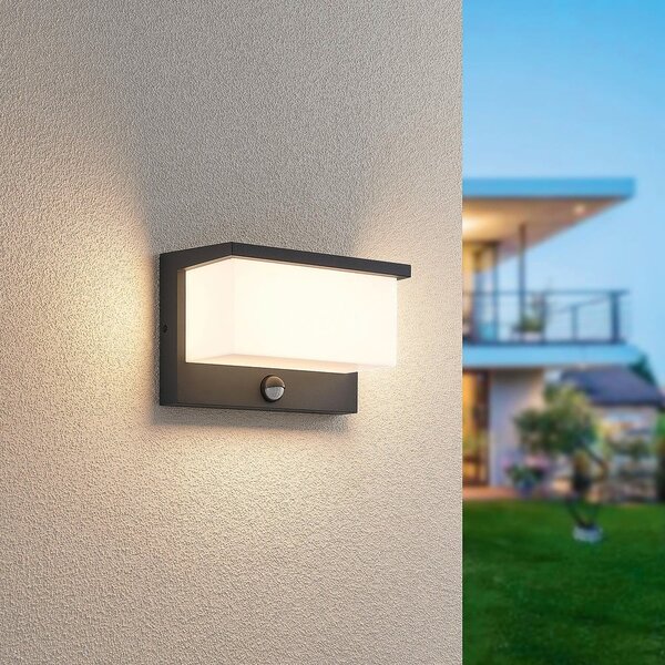 Applique da esterno con sensore di movimento (altezza 15 cm) Nestos - Trio