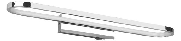 Lampada da parete a LED in argento lucido (lunghezza 60 cm) Gianni - Trio