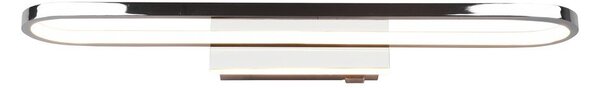 Lampada da parete a LED in argento lucido (lunghezza 60 cm) Gianni - Trio