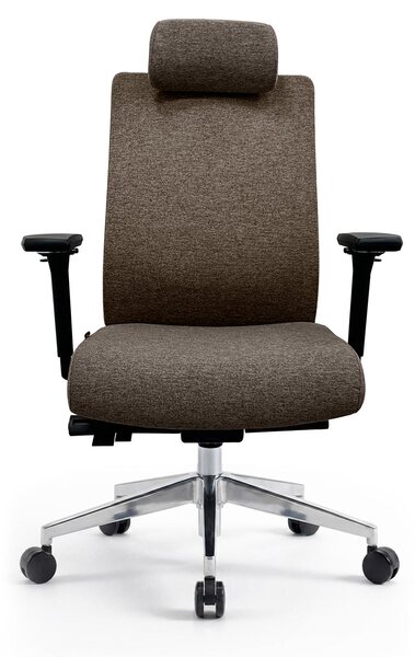 JAN NOWAK Sedia da ufficio ergonomica, marrone, VECTOR – ergonomica e confortevole per l'ufficio e il lavoro da casa