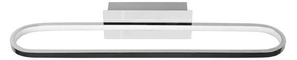 Lampada da parete a LED in argento lucido (lunghezza 60 cm) Gianni - Trio