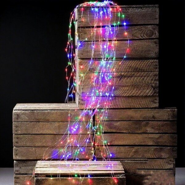 Aigostar - Catena luminosa natalizia LED per esterni 300xLED/8 funzioni 4m IP44 multicolore