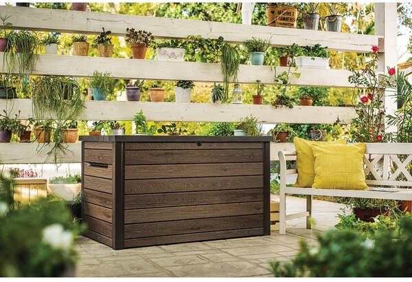 Contenitore da giardino in plastica marrone Signature - Keter