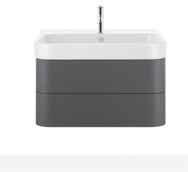 Duravit lavabo pour meuble Happy D.2 80cm avec trop-plein, avec plage pour robinetterie, 1 trou pour robinetterie, 2318800000, 2318800000
