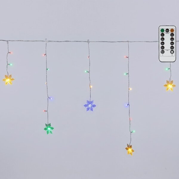 Aigostar - LED catena luminosa natalizia da esterno 60xLED/8 funzioni 6x0,7 m IP44 multicolore + telecomando