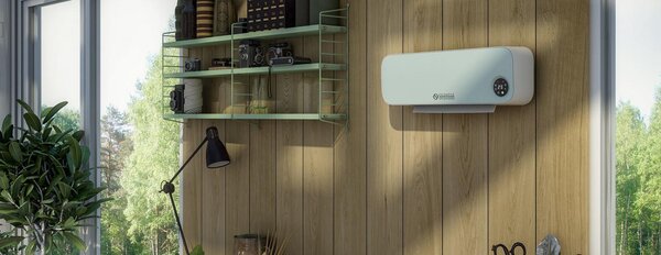 OLIMPIA SPLENDID Termoventilatore Ceramico a Parete Stufa elettrica 2000 Watt Caldobagno con Termostato Telecomando Wifi e Supporto vocale - 99264 