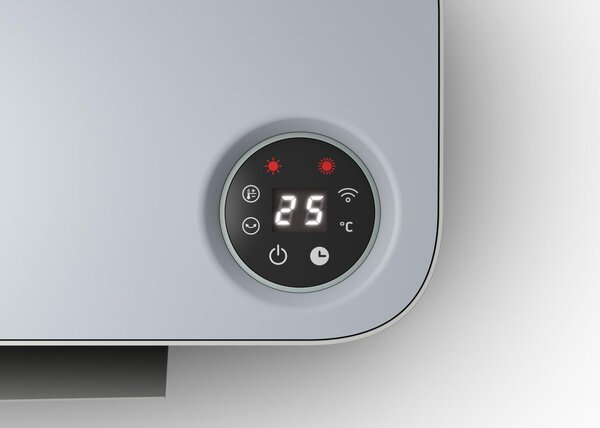 OLIMPIA SPLENDID Termoventilatore Ceramico a Parete Stufa elettrica 2000 Watt Caldobagno con Termostato Telecomando Wifi e Supporto vocale - 99264 