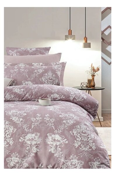 Biancheria da letto rosa in cotone renforcé per letto matrimoniale/per letto esteso con lenzuolo incluso/4 pezzi 200x220 cm – Mila Home