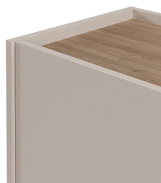 Mobile effetto rovere in colore crema-naturale 100x82,5x40 cm Lucile - Marckeric