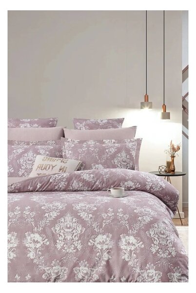 Biancheria da letto rosa in cotone renforcé per letto matrimoniale/per letto esteso con lenzuolo incluso/4 pezzi 200x220 cm – Mila Home