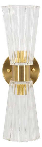 Lampada da parete dorata in vetro Prague – Mauro Ferretti