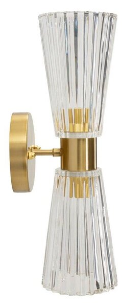 Lampada da parete dorata in vetro Prague – Mauro Ferretti