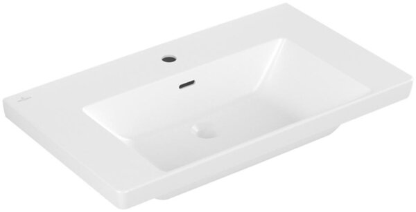 Subway 3.0, lavabo pour armoire de Villeroy & Boch, 1 trou pour robinet, avec trop-plein, non rectifié, 800x470mm, 4A7080RW, 4A7080RW