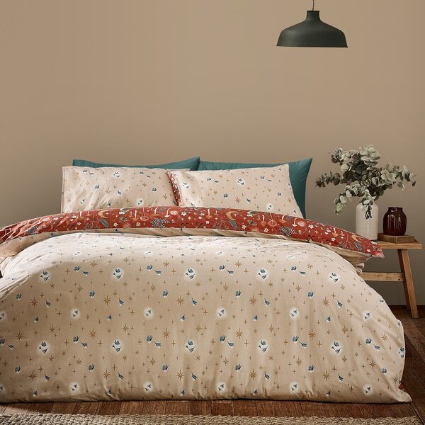 Set copripiumino e federa color mattone per letto singolo 135x200 cm Enchanted Twilight Animals – Catherine Lansfield