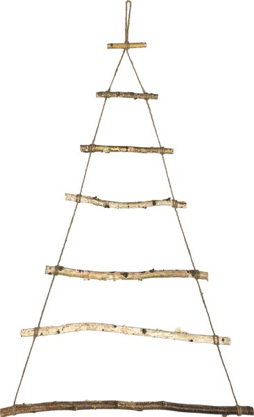 Oblique unico albero di Natale in legno Albero di Natale Decorazione da parete appeso Decorazione per il calendario dell'Avvento fai da te Natale Avvento