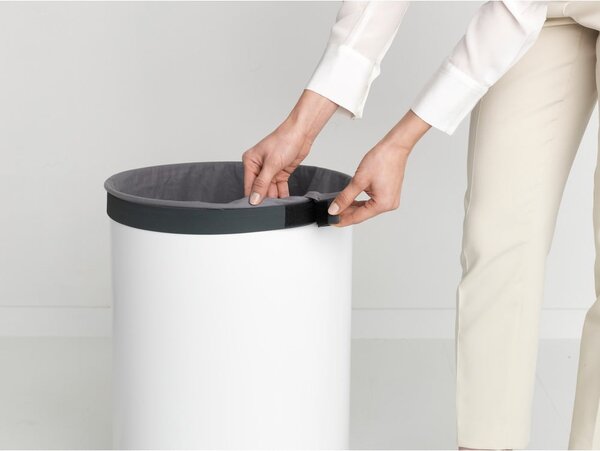 Cesto portabiancheria in metallo bianco 60 l - Brabantia