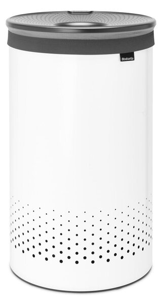 Cesto portabiancheria in metallo bianco 60 l - Brabantia