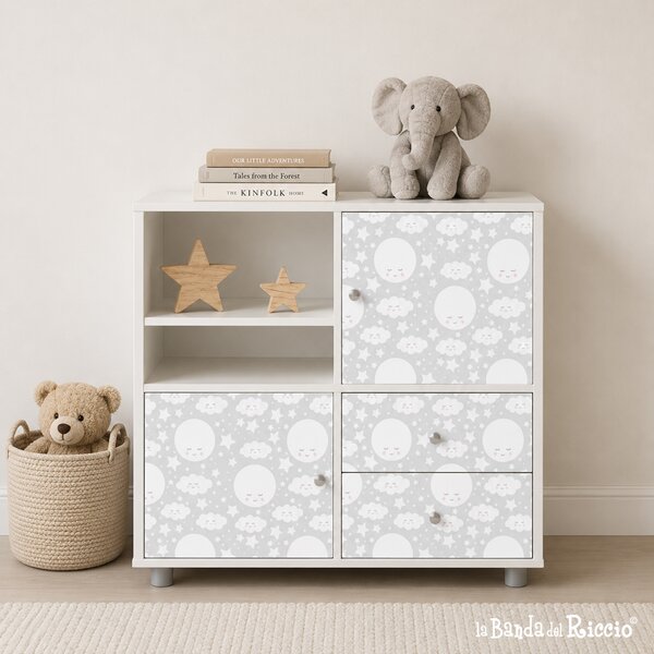 Tutte le decorazioni murali Carte adesive decorative per mobili IKEA KALLAX la Luna Sognante - Adesivi Murali per Bambini