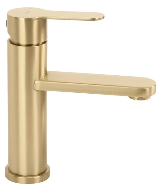 Rubinetto Del Lavabo Rea Arcos Basso Oro Spazzolato