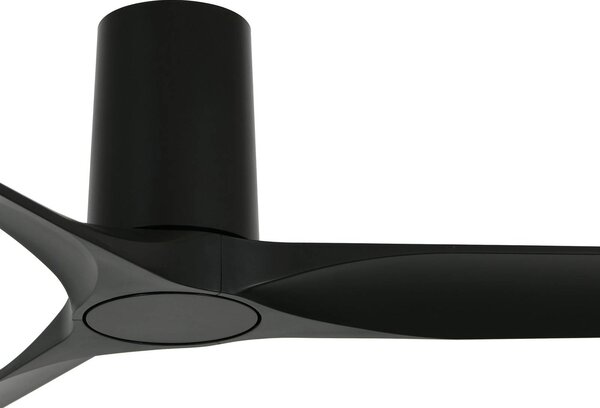 Beacon Lighting Ventilatore da soffitto Londo nero motore DC 132 cm silenzioso, Nero, Soggiorno / Sala da pranzo, Plastica, Moderno
