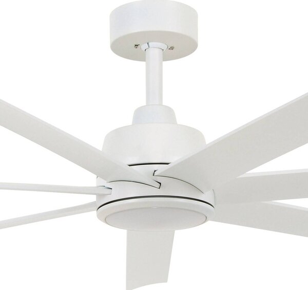 Beacon Lighting Ventilatore da soffitto con luce Atlanta bianco 142 cm silenzioso Atlanta, dimmerabile, Bianco / Opale, Soggiorno / Sala da pranzo, Plastica, Moderno