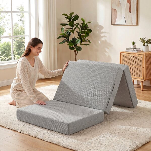 HOMCOM Materasso pieghevole 200x90 cm, spessore 15 cm, fodera lavabile, certificato OEKO-TEX | Aosom Italy