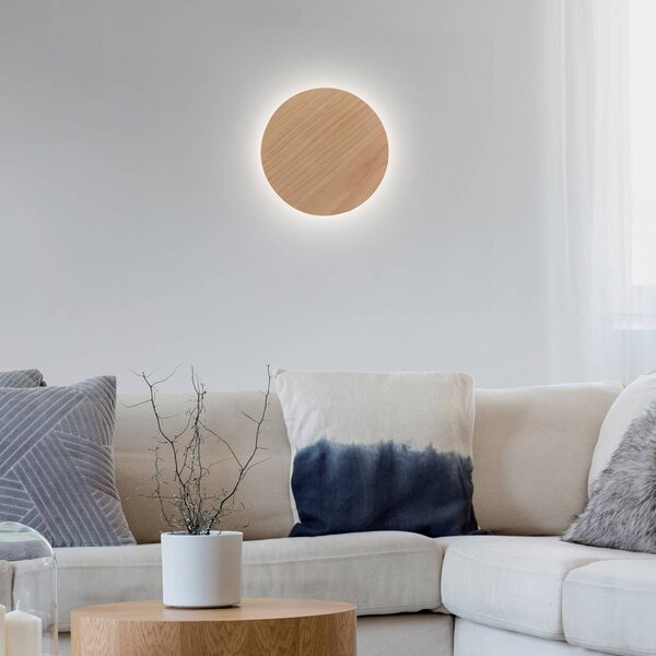Paul Neuhaus Applique a LED a batteria Puntua Ø 18 cm effetto legno