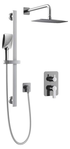 Set doccia HSK Softcube 2.25 con braccio a muro circolare e miscelatore monocomando da incasso