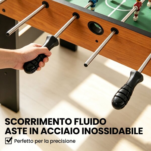 HOMCOM Mini calcio balilla pieghevole con 22 giocatori, 2 palline e segnapunti | Aosom Italy