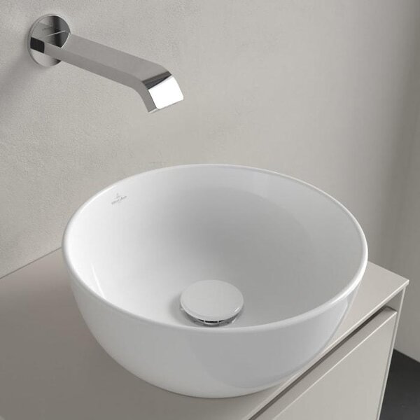 V&B Artis lavabo da appoggio d 32,5 cm, rd, senza foro per rubinetto, senza sfioratore, bianco