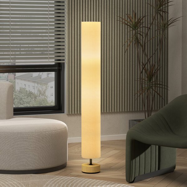 HOMCOM Lampada da terra con paralume in tessuto e interruttore a pedale | Aosom Italy