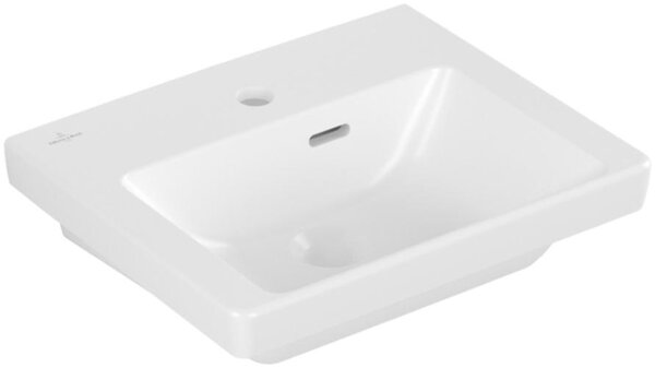 Villeroy & Boch Subway 3.0 lave-mains, 1 trou pour robinet, avec trop-plein, non poncé, 450x370mm, 4370FKRW, 4370FKRW