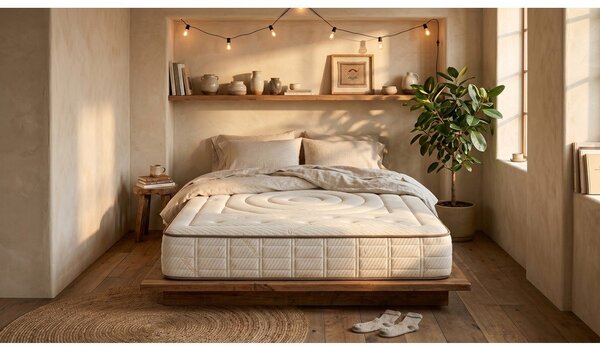 Materasso bifacciale in schiuma dura/media/termoregolatore 90x200 cm Cashmere Premier - Moonia