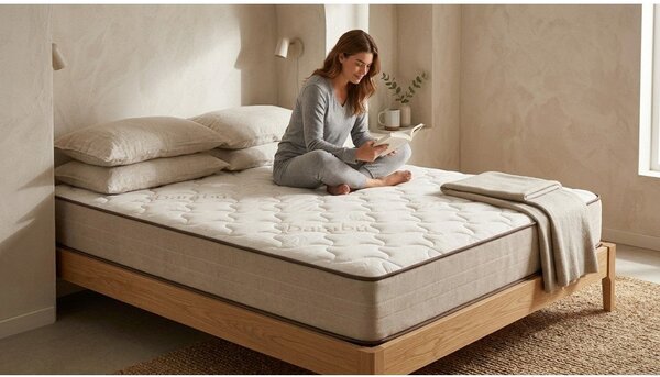 Materasso bifacciale in schiuma media/straordinaria 180x200 cm Bamboo Eco Fresh - Moonia
