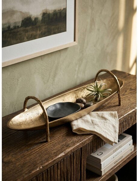Vassoio decorativo in metallo 12x47,5 cm Sagar – Bizzotto