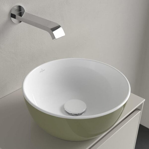 Lavabo da appoggio V&B Artis, 32,5 cm, rotondo, senza rubinetto a colonna, senza lavabo, colore Sage