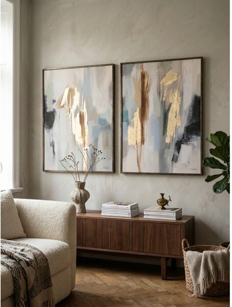 Set di dipinti stampati/con elementi dipinti a mano con cornice inclusa/dipinti su tela 2 pz 60x80 cm Gallery – Bizzotto