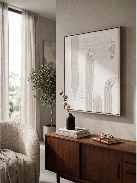 Dipinto dipinto a mano con cornice inclusa/dipinto su tela 83x83 cm Texture – Bizzotto