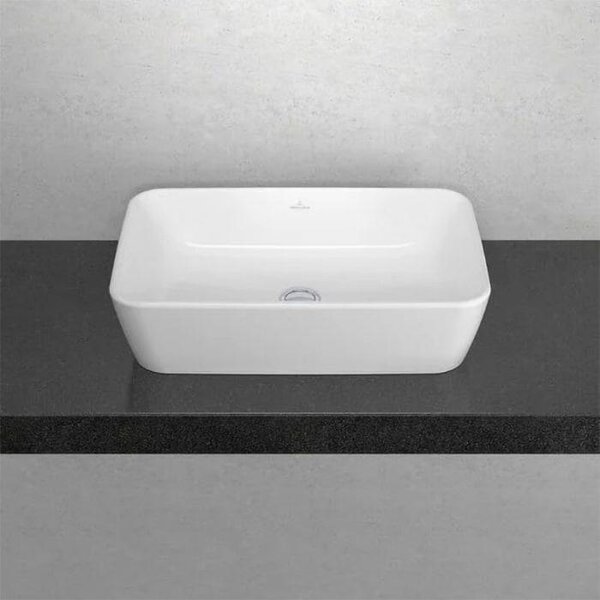 Villeroy & Boch Architectura - Lavabo da appoggio, 600x405 mm, senza sfioratore, CeramicPlus, bianco alpino 5A2761R1