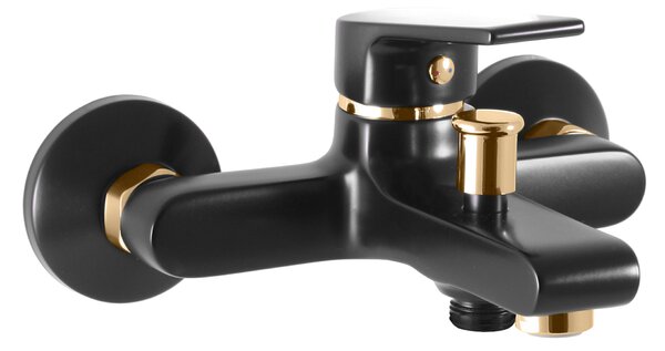 Slezák-RAV Slezák Rav CO154CMATZ Miscelatore per vasca nero opaco/oro CO154CMATZ Colore: nero opaco/oro, Dimensioni: 100 mm