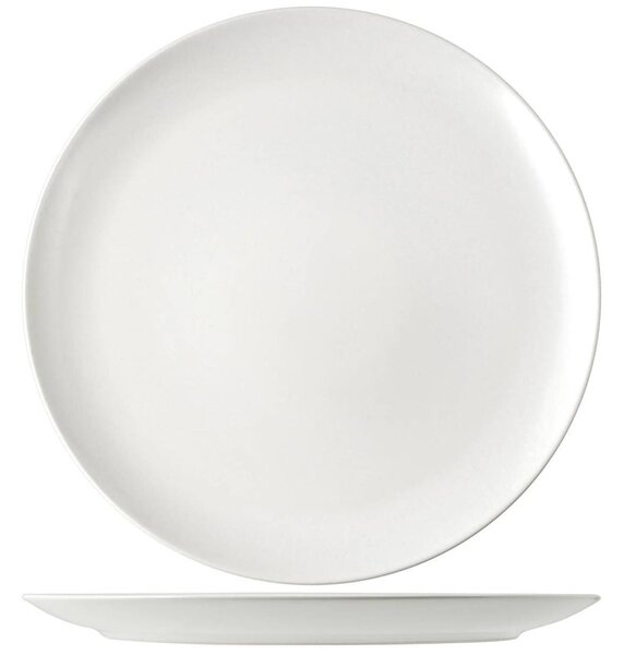 Set 6 piatti piani Denver in stoneware bianco 32 cm