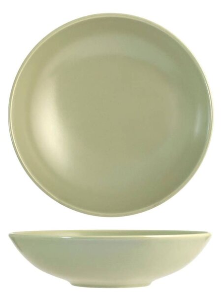 Set 6 piatti fondi Denver in stoneware green 20 cm
