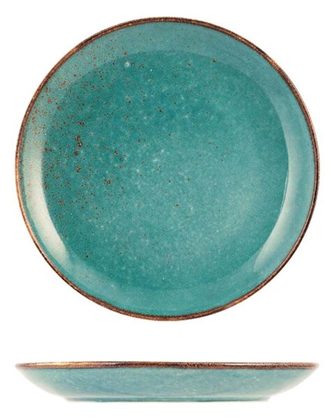Set 6 piatti frutta Reactive in stoneware azzurro 20,5 cm